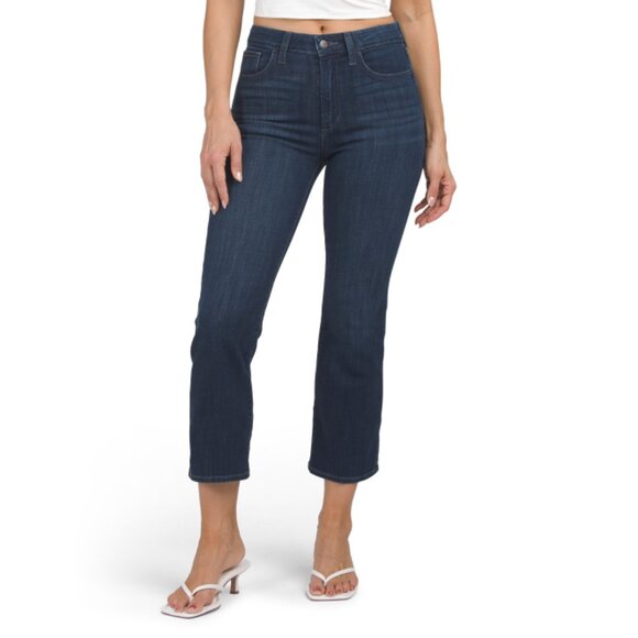 JOE'S Blue Wash High Rise Cropped Bootcut Jeans